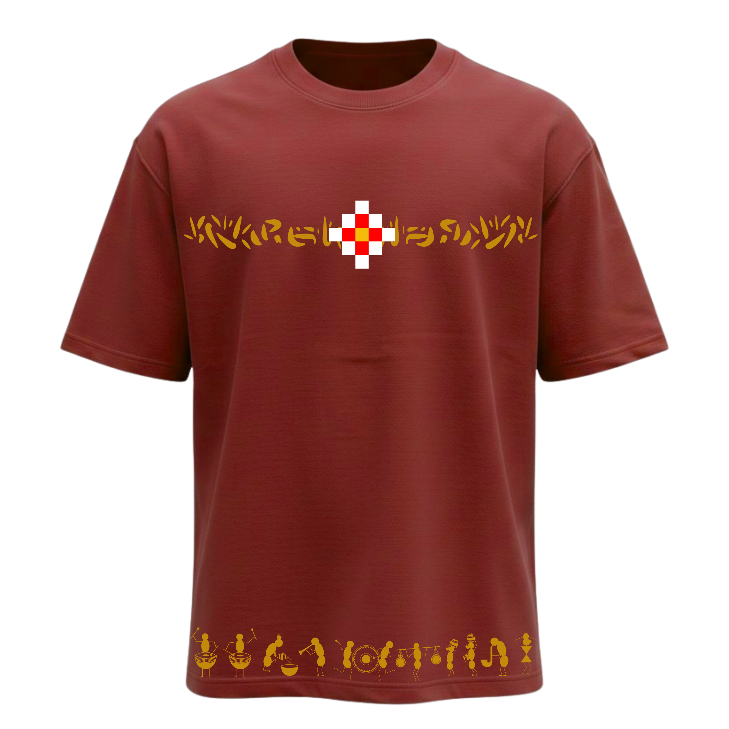 Oversized Pattachitra DTF Printed T-Shirt