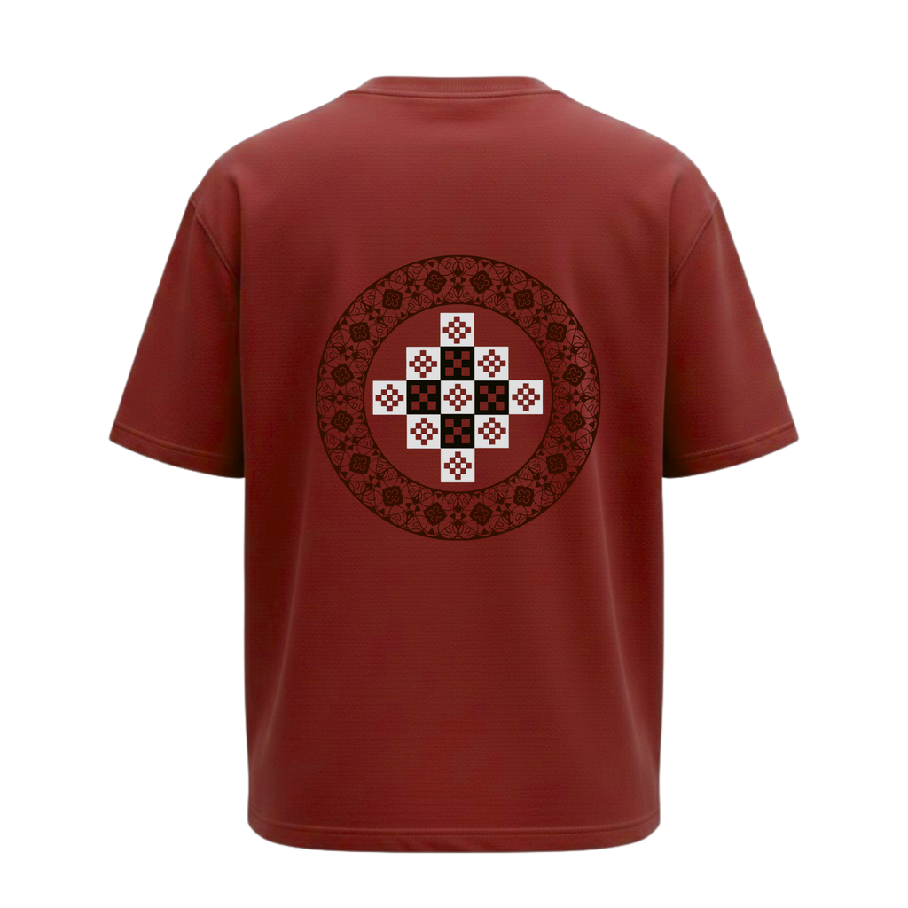 Oversized Pattachitra DTF Printed T-Shirt