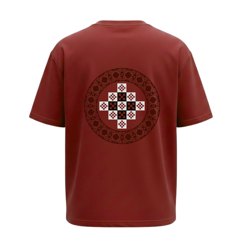 Oversized Pattachitra DTF Printed T-Shirt